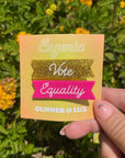 "VOTE + EQUALITY" HAIR CLIPS