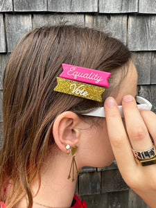 "VOTE + EQUALITY" HAIR CLIPS