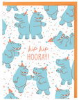 Hippo Dance Party Birthday Card