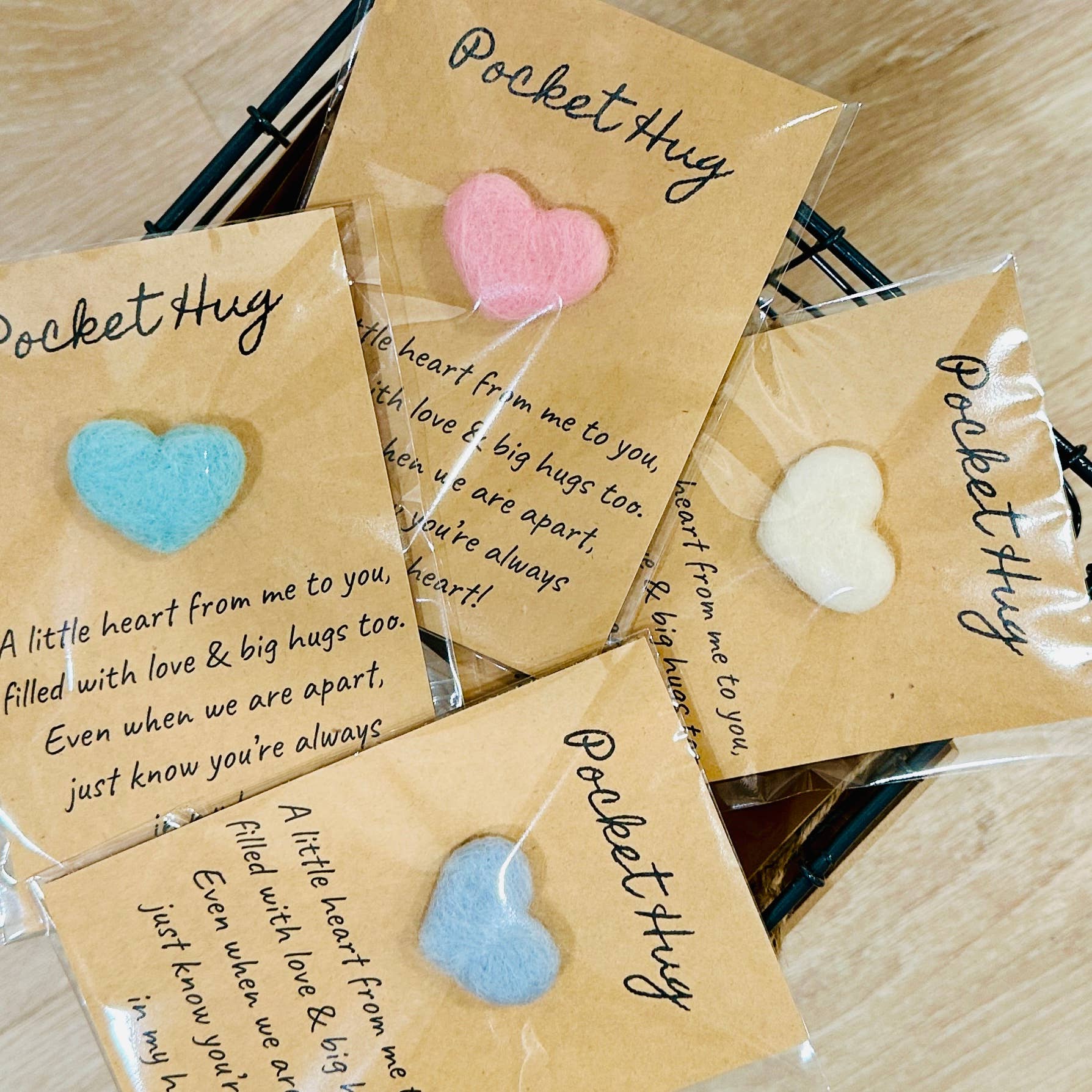 Pocket Hug with Felted Heart Gift