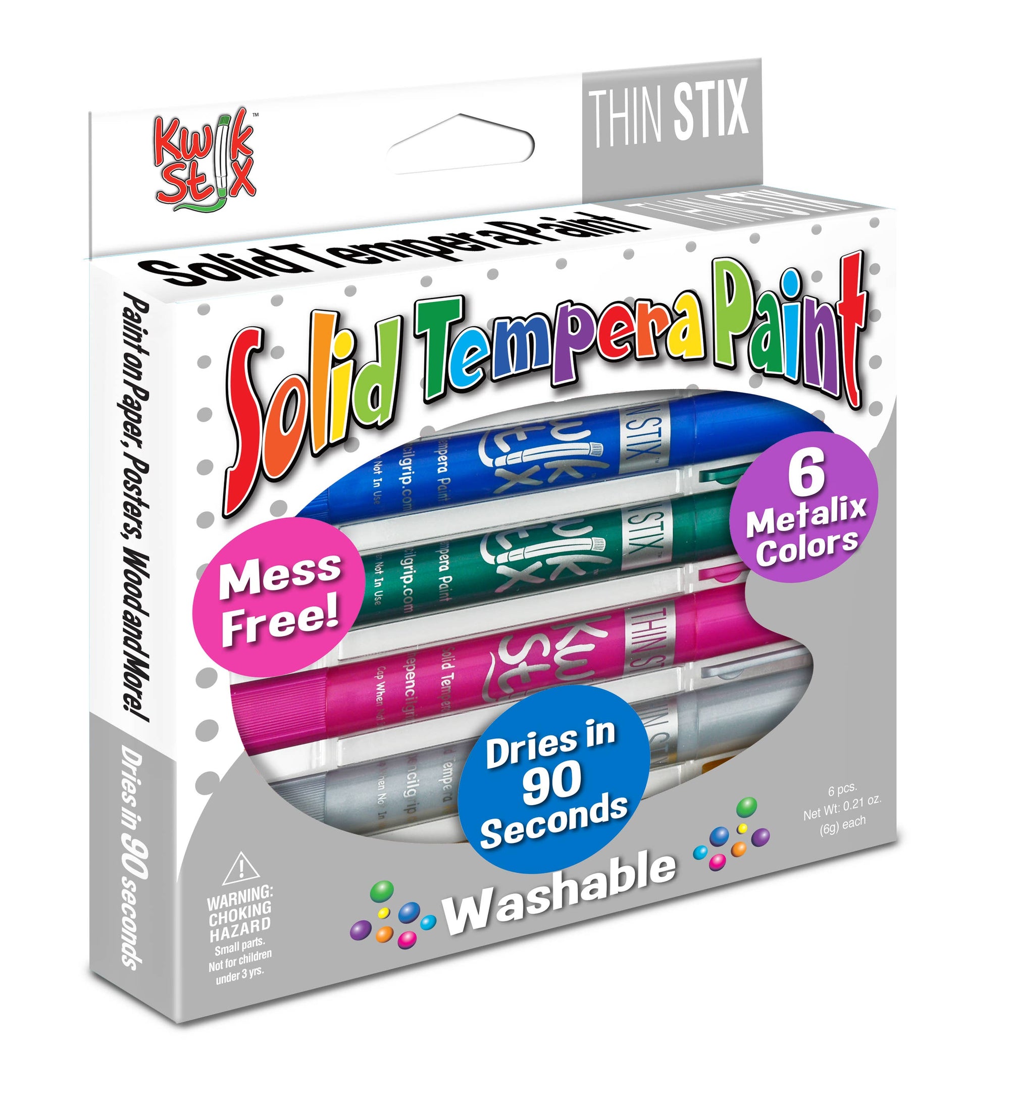 ThinStix Tempera Paint - 6 Thin Metalix Colors TPG-619
