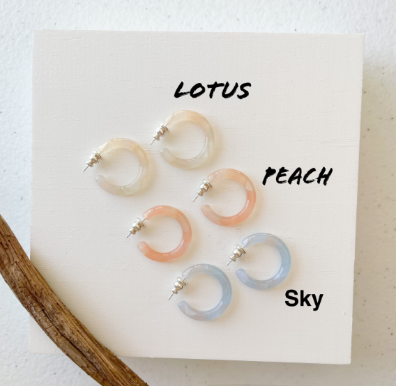 Ultra Mini Hoop Earrings | Small Acetate Hoops