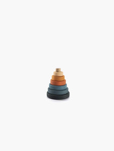 Mini Ring Stacker | Wooden Pyramid Toy | Tropics