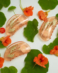 California Poppy Wildflower Hair Claw in Clear Acetate