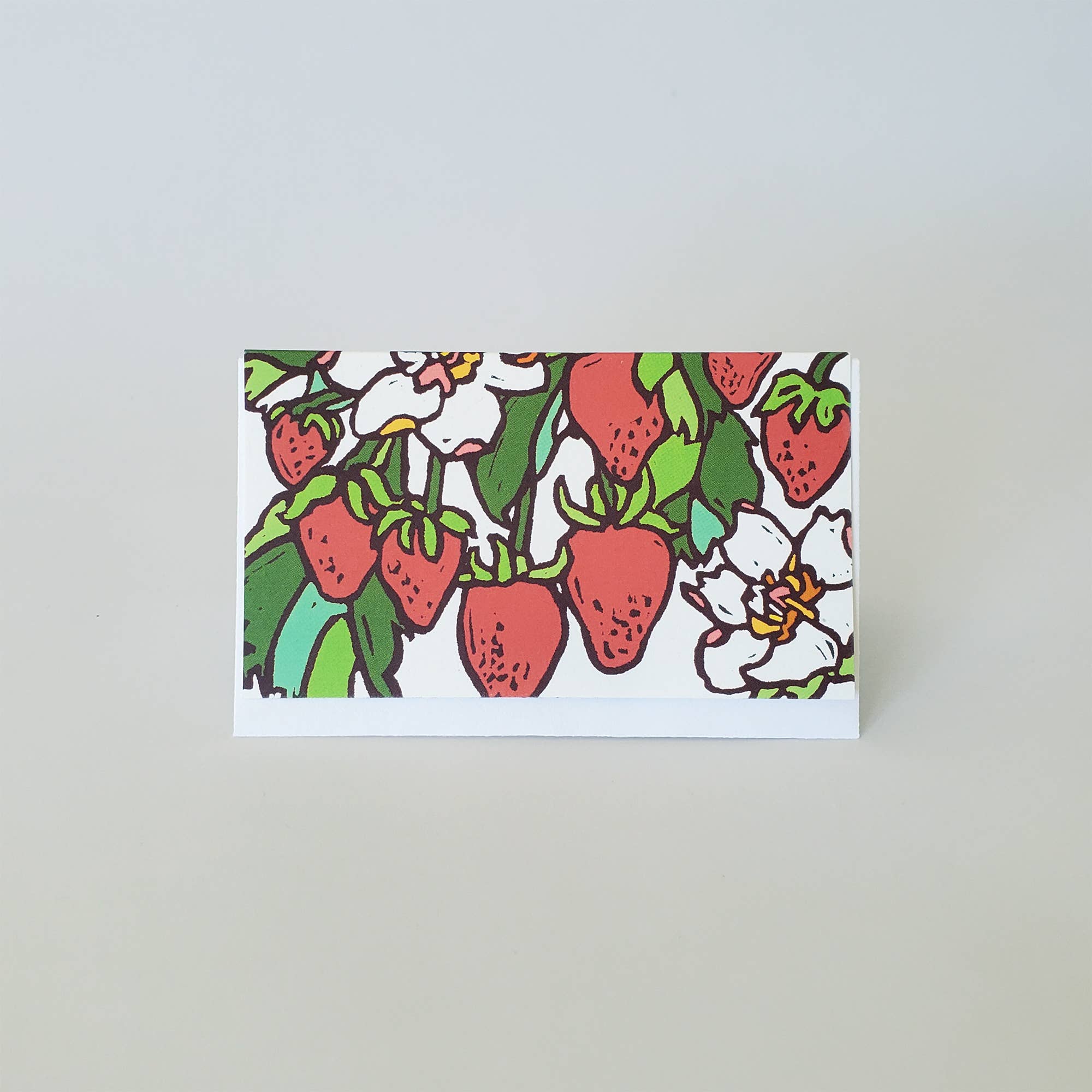 Strawberry Mini Note Card, Florist Gift Tag