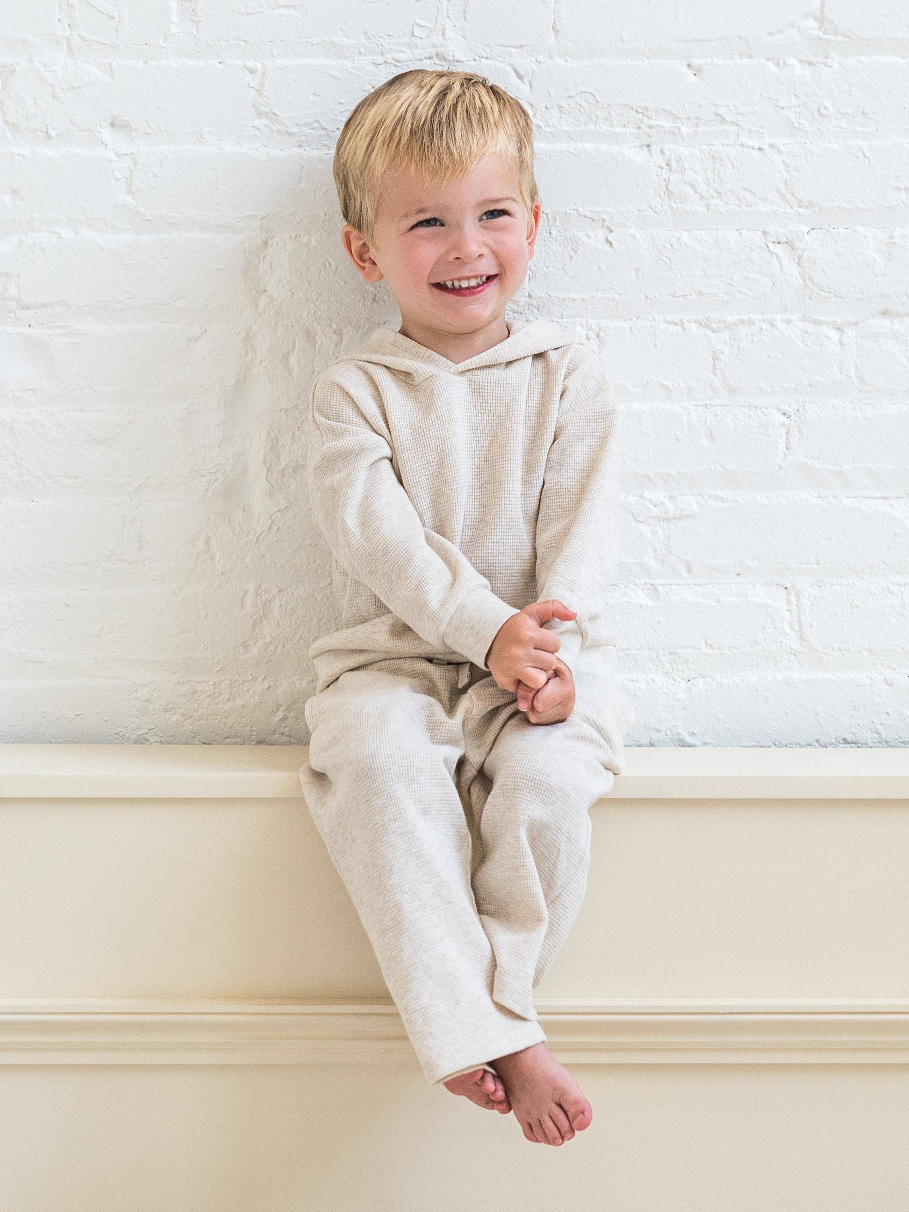 Cooper Waffle Knit Hooded Pullover