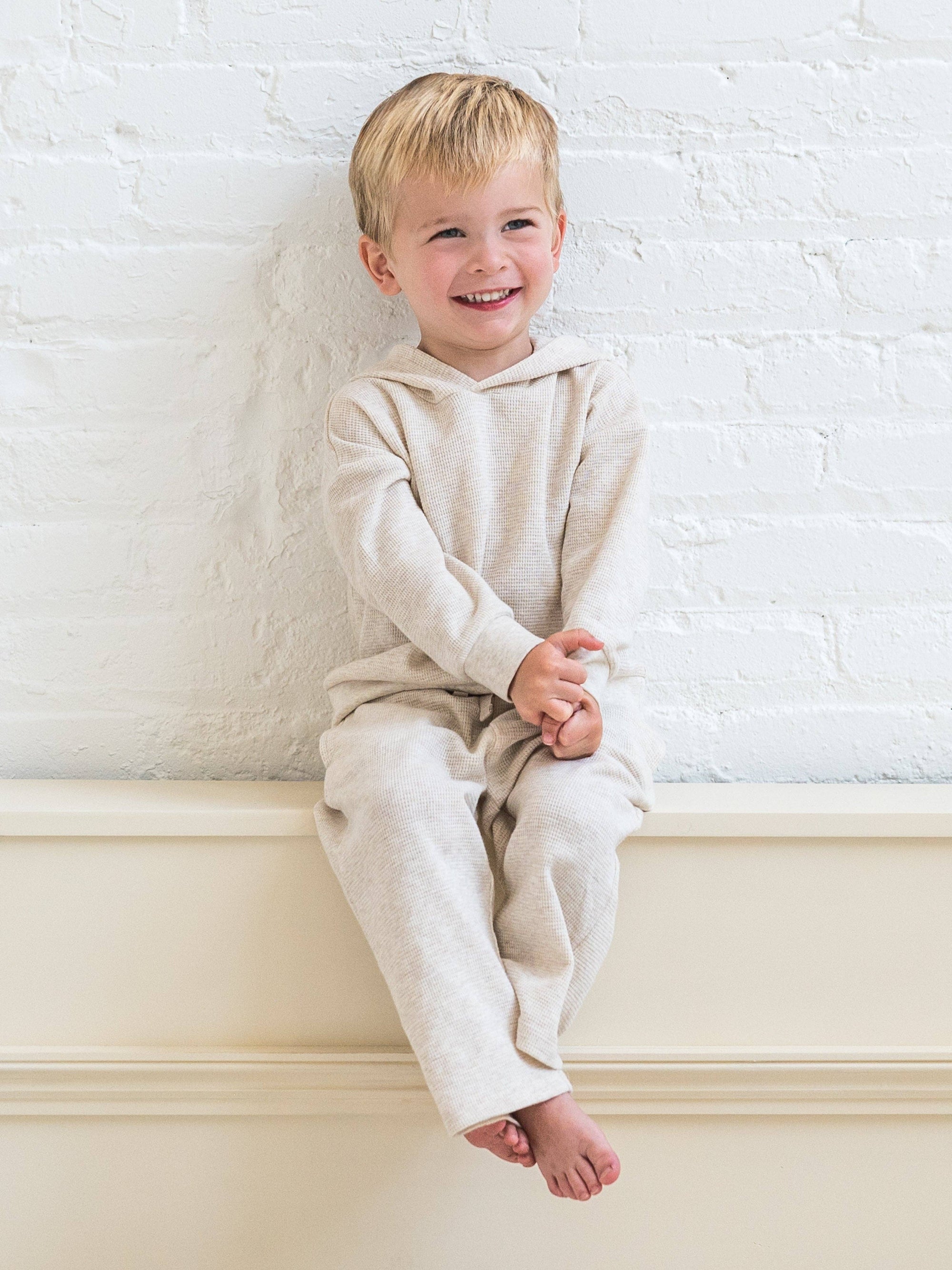 Cooper Waffle Knit Hooded Pullover