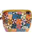 Calico Quilted Zipper Pouch
