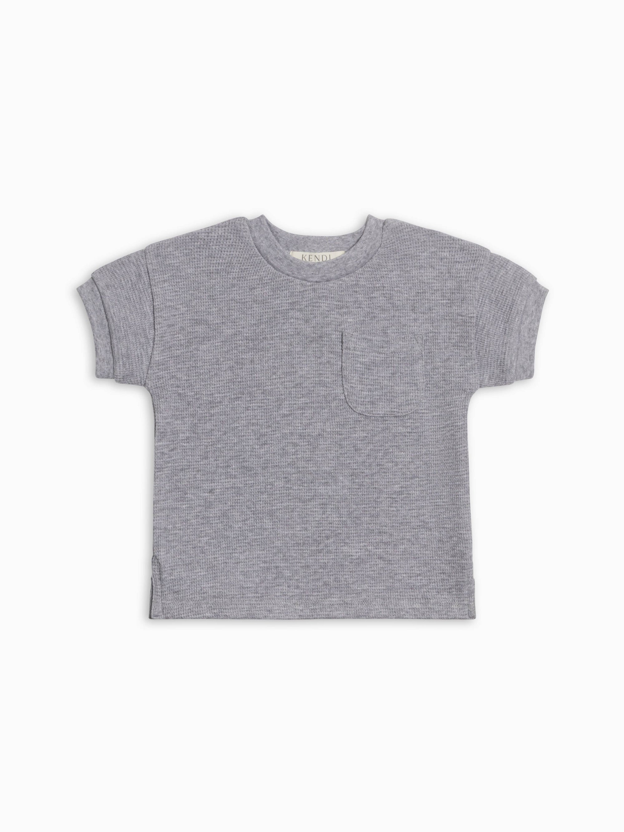Bailey Waffle Pocket Tee - Ashen
