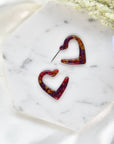 Heart Hoop Earing Collection Eco-Friendly Colorful Acetate