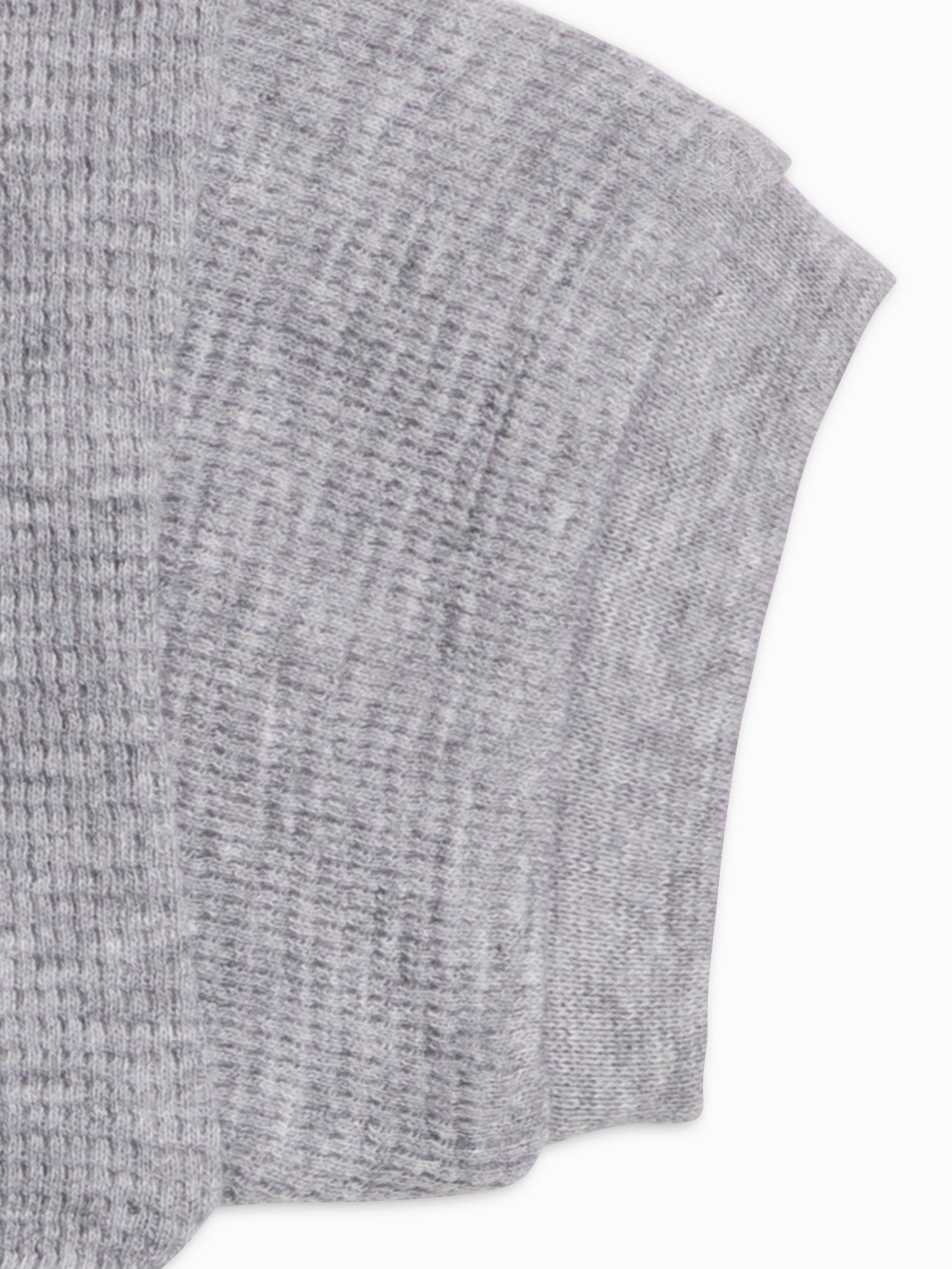 Bailey Waffle Pocket Tee - Ashen