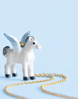 Pegasus Necklace - hand painted porcelain