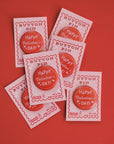 Retro Happy Valentine's Day Button Pin