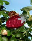 Strawberry Garden Snail Fruit Acetate Hair Claw Clip