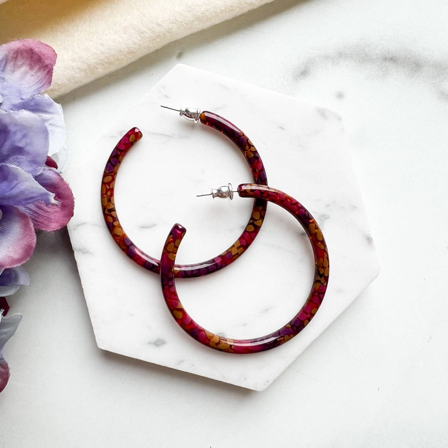 50mm Thin Hoop Earrings.