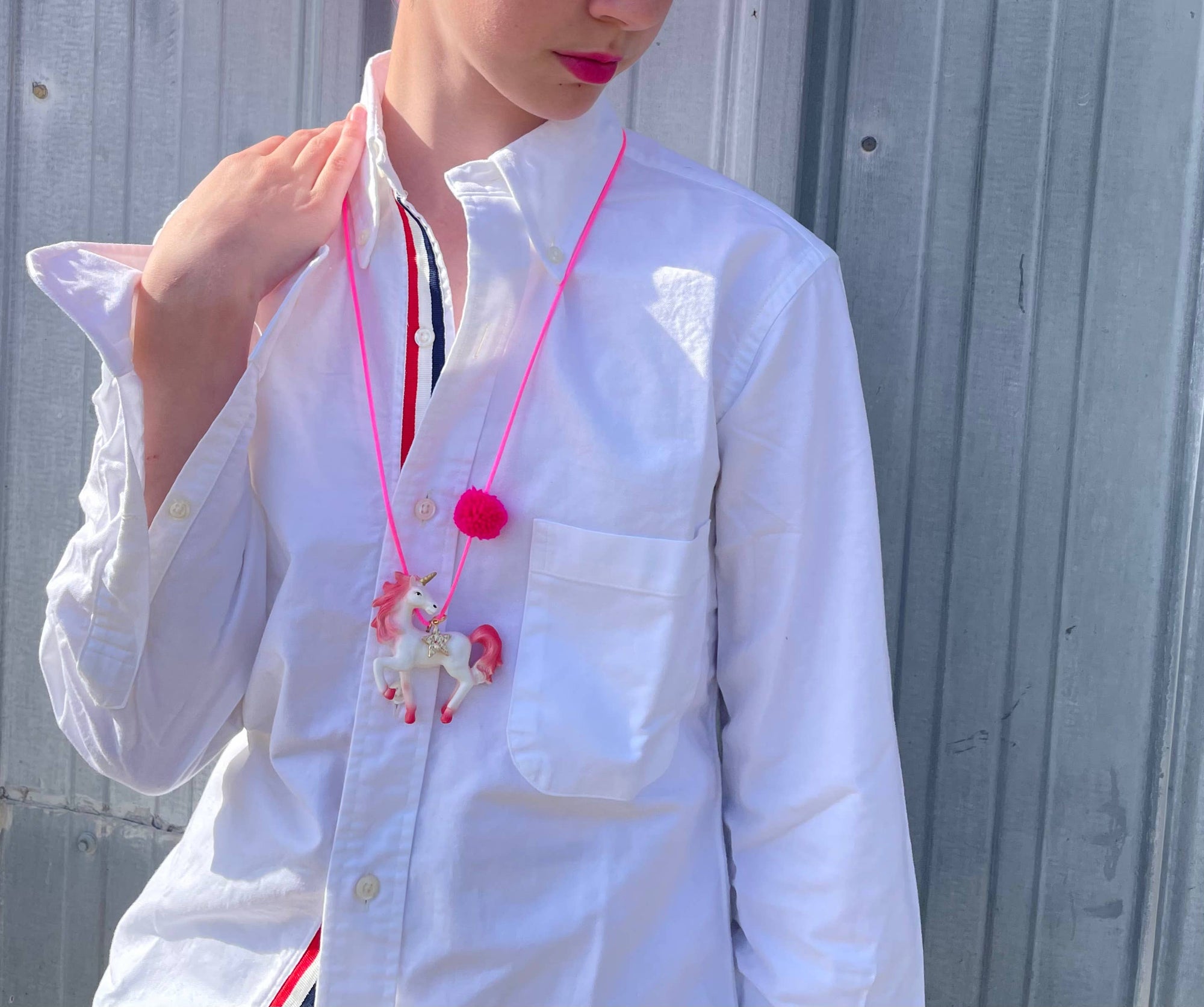 "Rebel the Pink Unicorn Necklace"