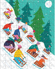 Winter Sledding 130pc Puzzle Ornament