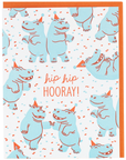 Hippo Dance Party Birthday Card