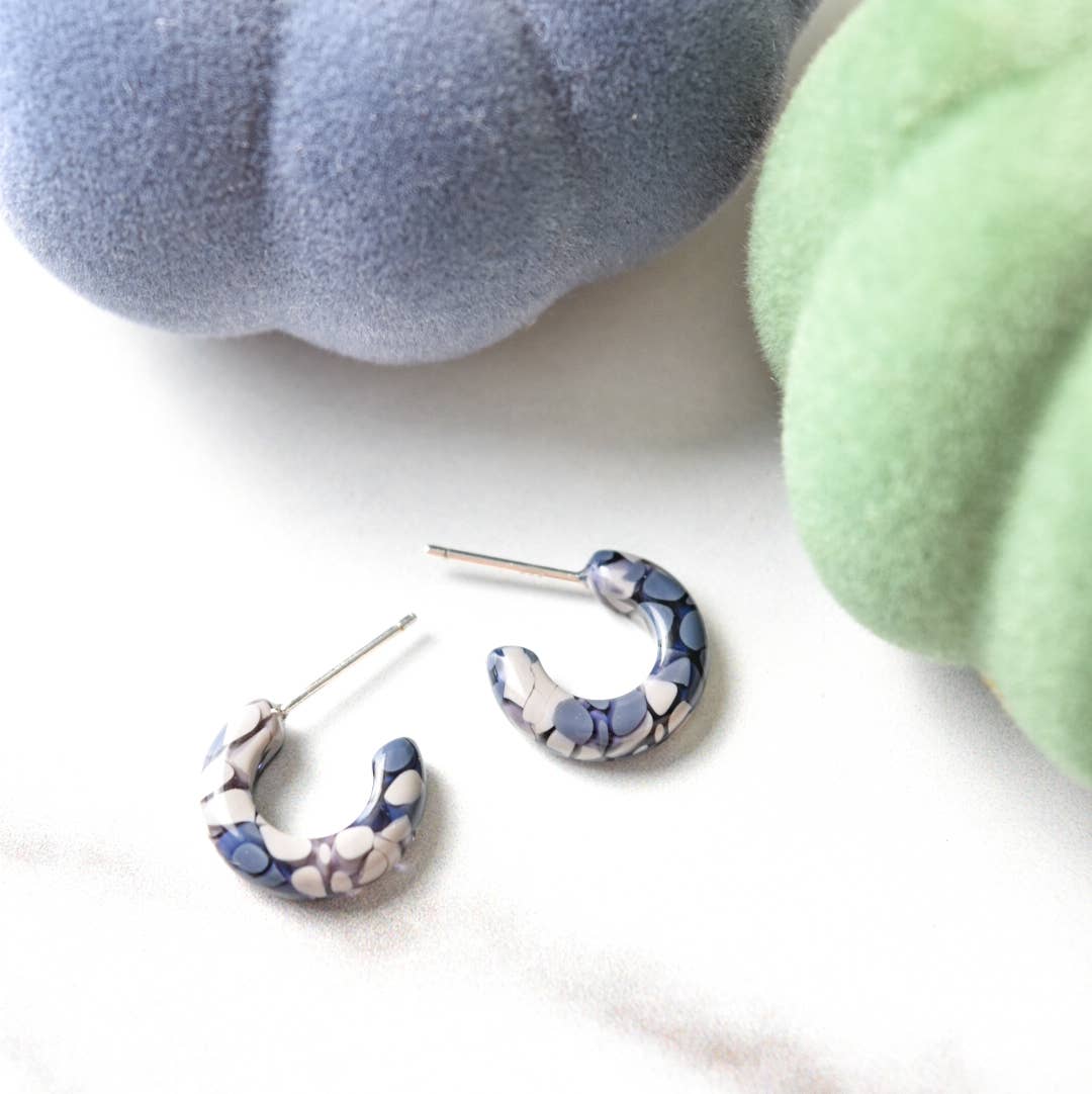 Huggie Hoops Collection | Small Tiny Minimalist Resin Hoops