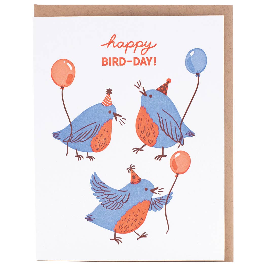 Birds &amp; Balloons Birthday Card