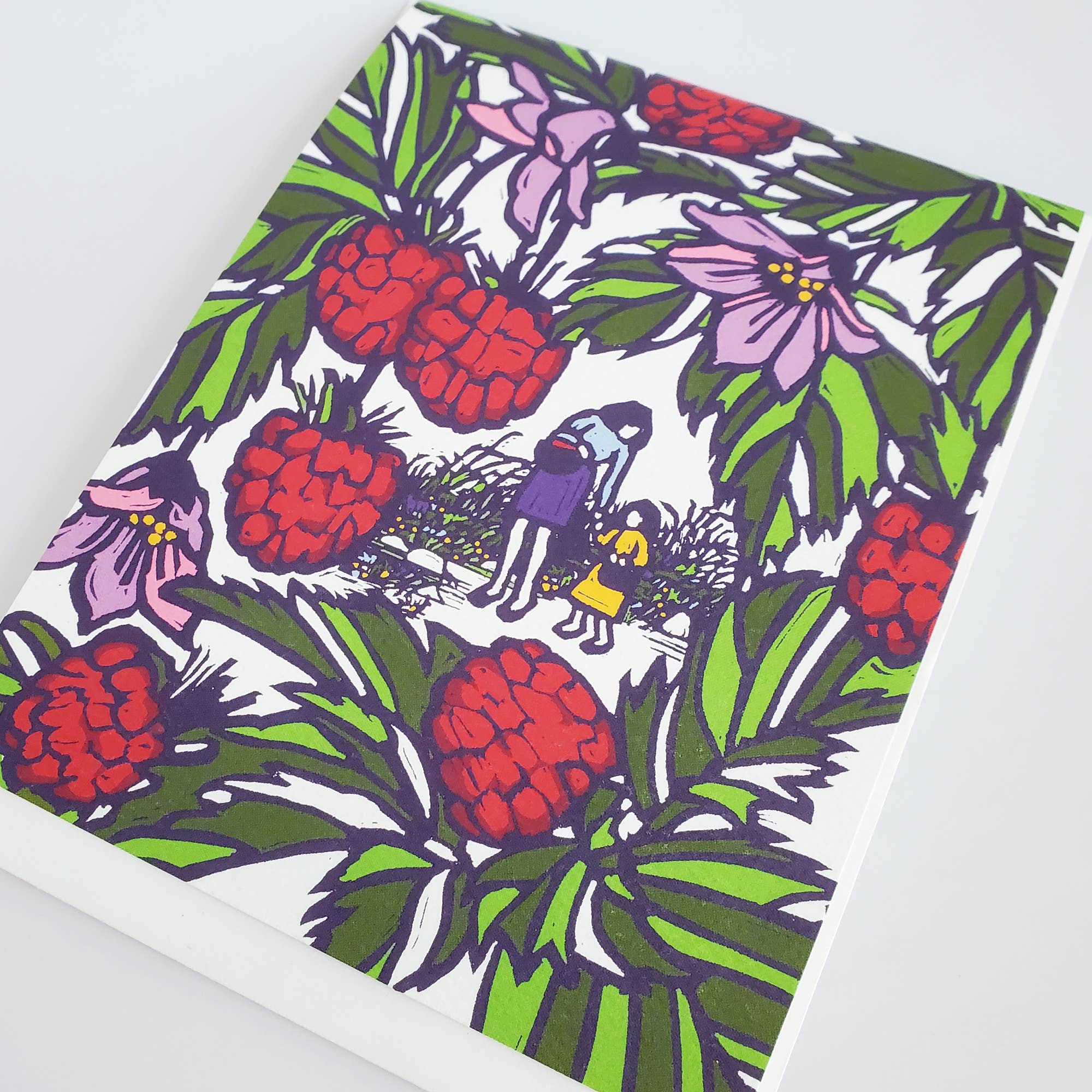 Walk with Mama Raspberry Mother's Day or Baby Greeting Card