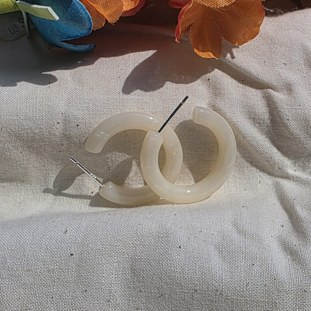 Ultra Mini Hoop Earrings | Small Acetate Hoops