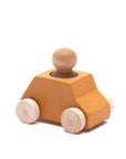 Ochre  Wooden Car with Figure