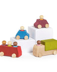 On The Road - Wooden Car, Truck, and Bus Set