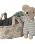 Baby Mouse in Carry Cot - Blue
