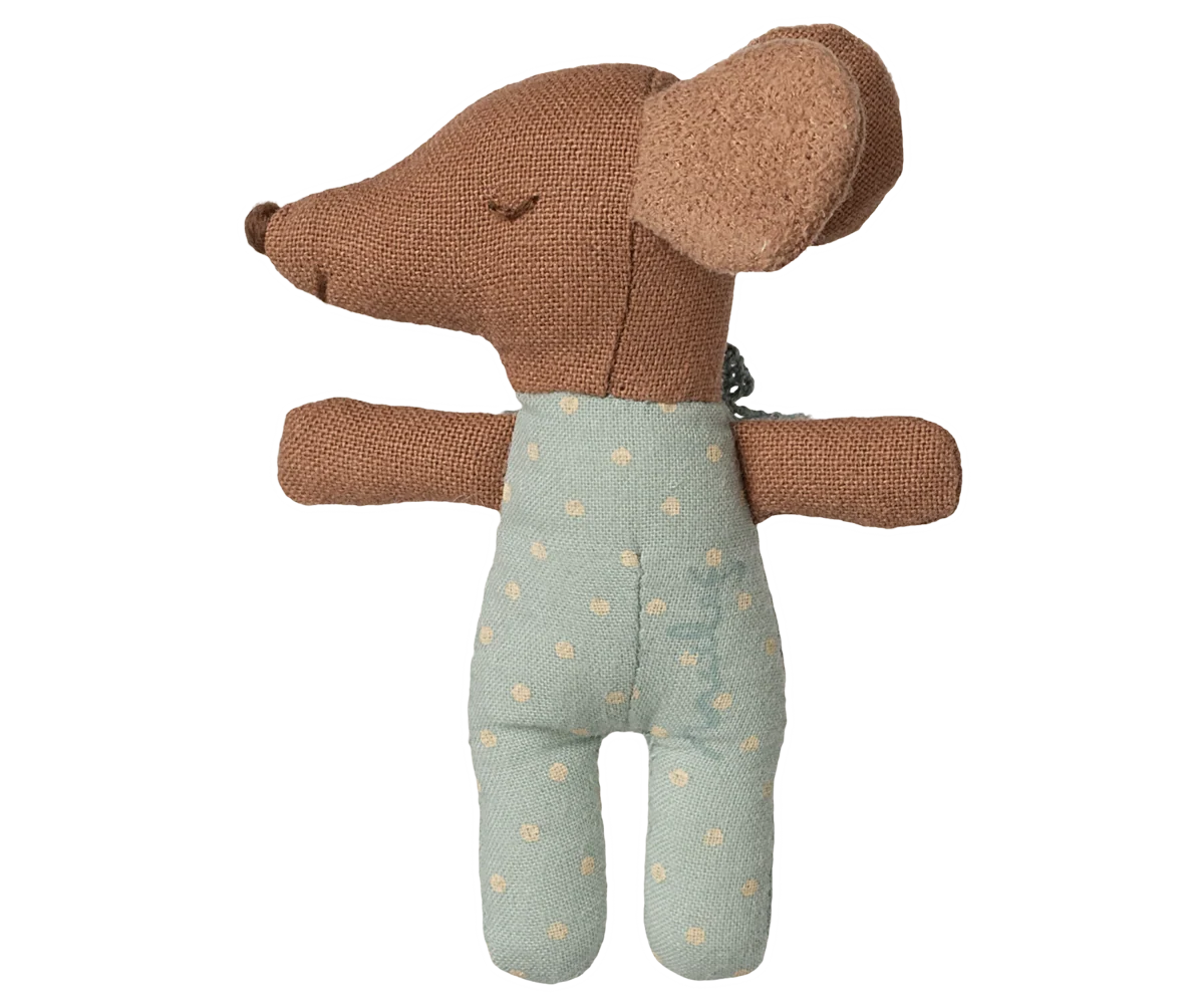 Sleepy Wakey Baby Mouse in Box - Blue
