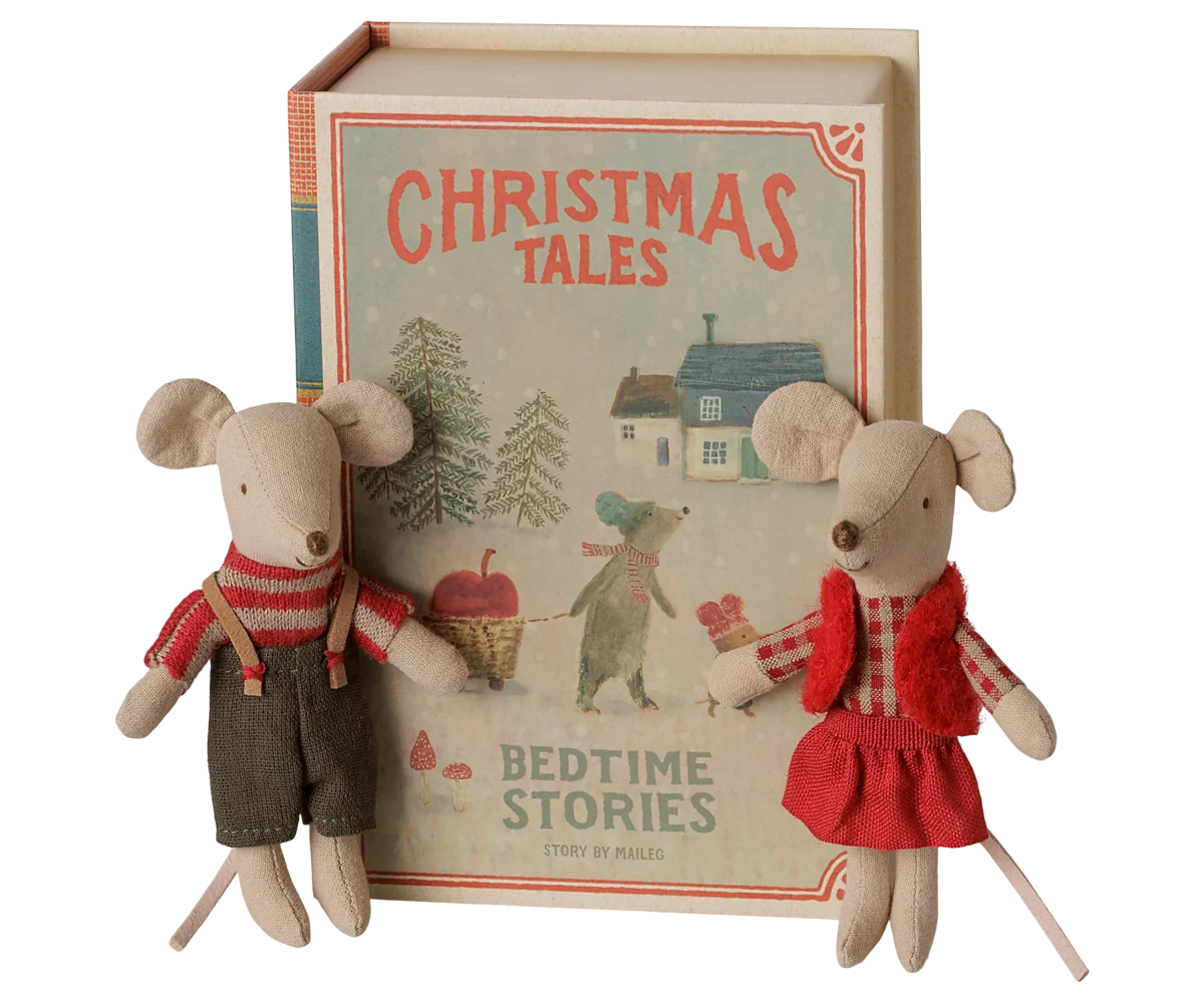 Christmas Twin Mice in Book