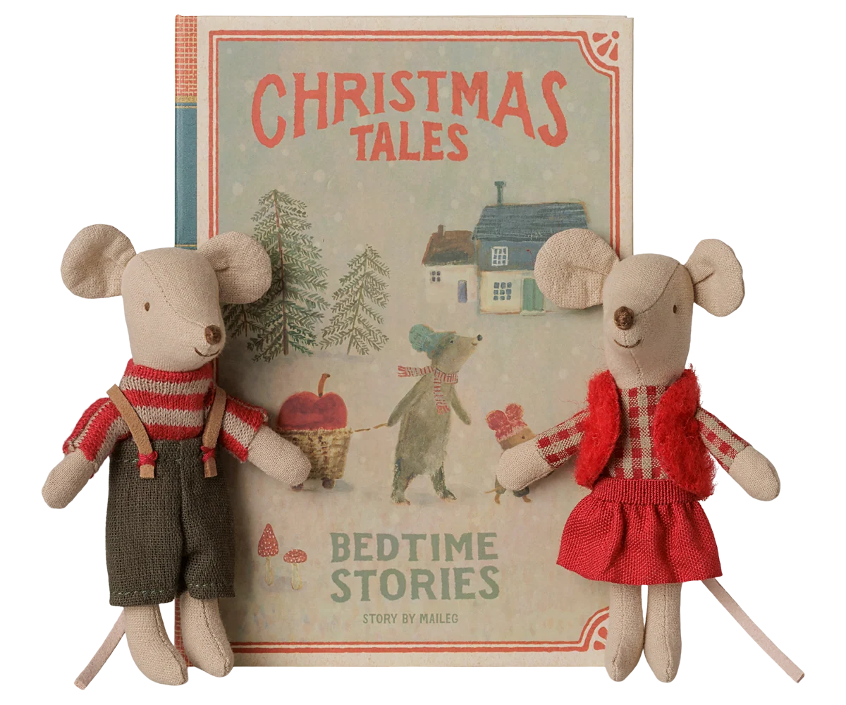 Christmas Twin Mice in Book