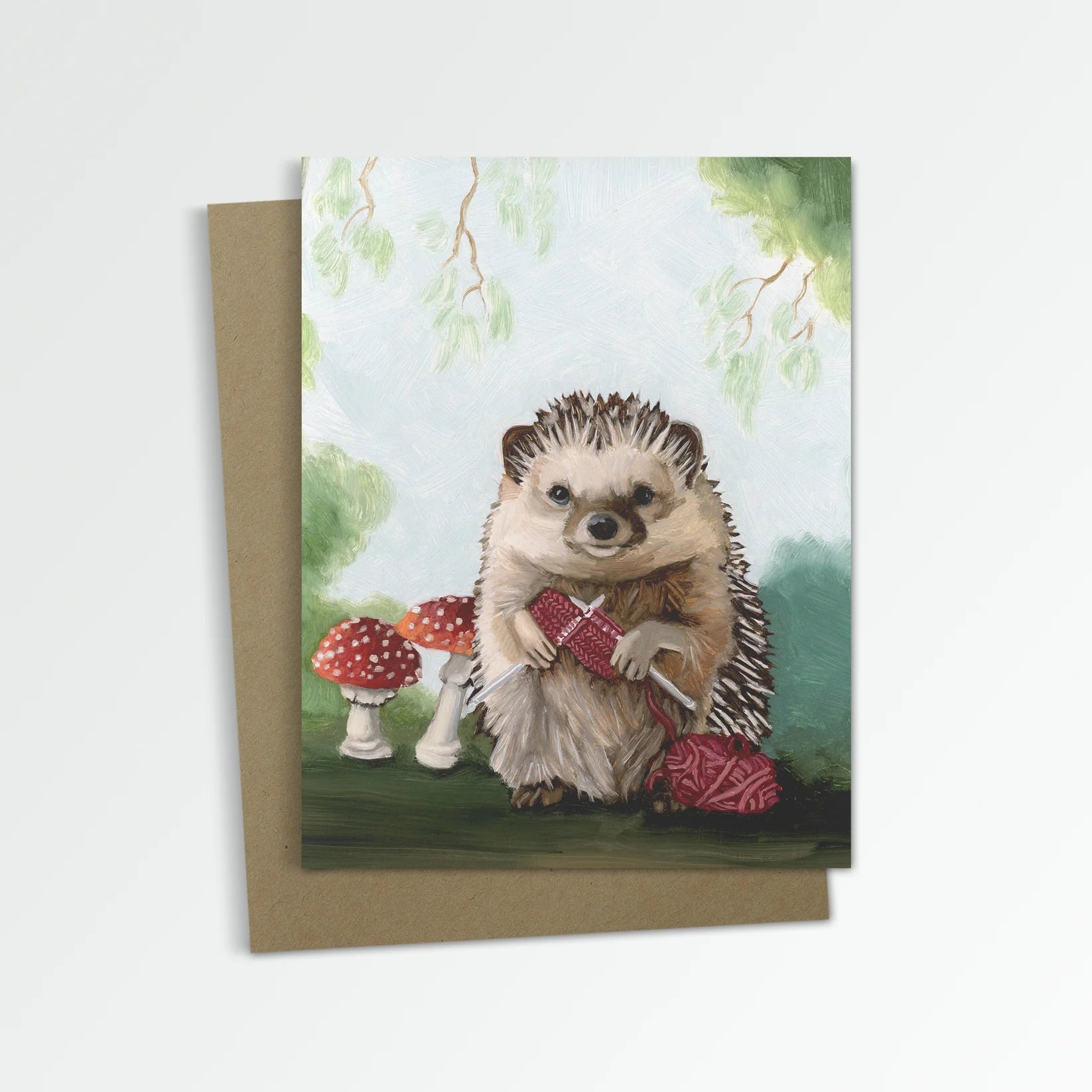 Hedgehog Knitting Note Card - Kim Ferreira, Joie de Vivre