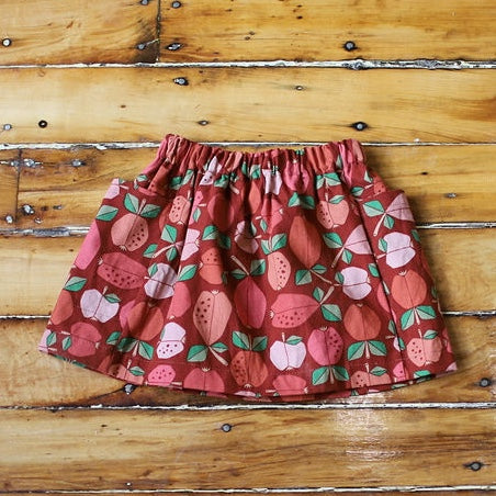 Apple Print Pocket Skirt