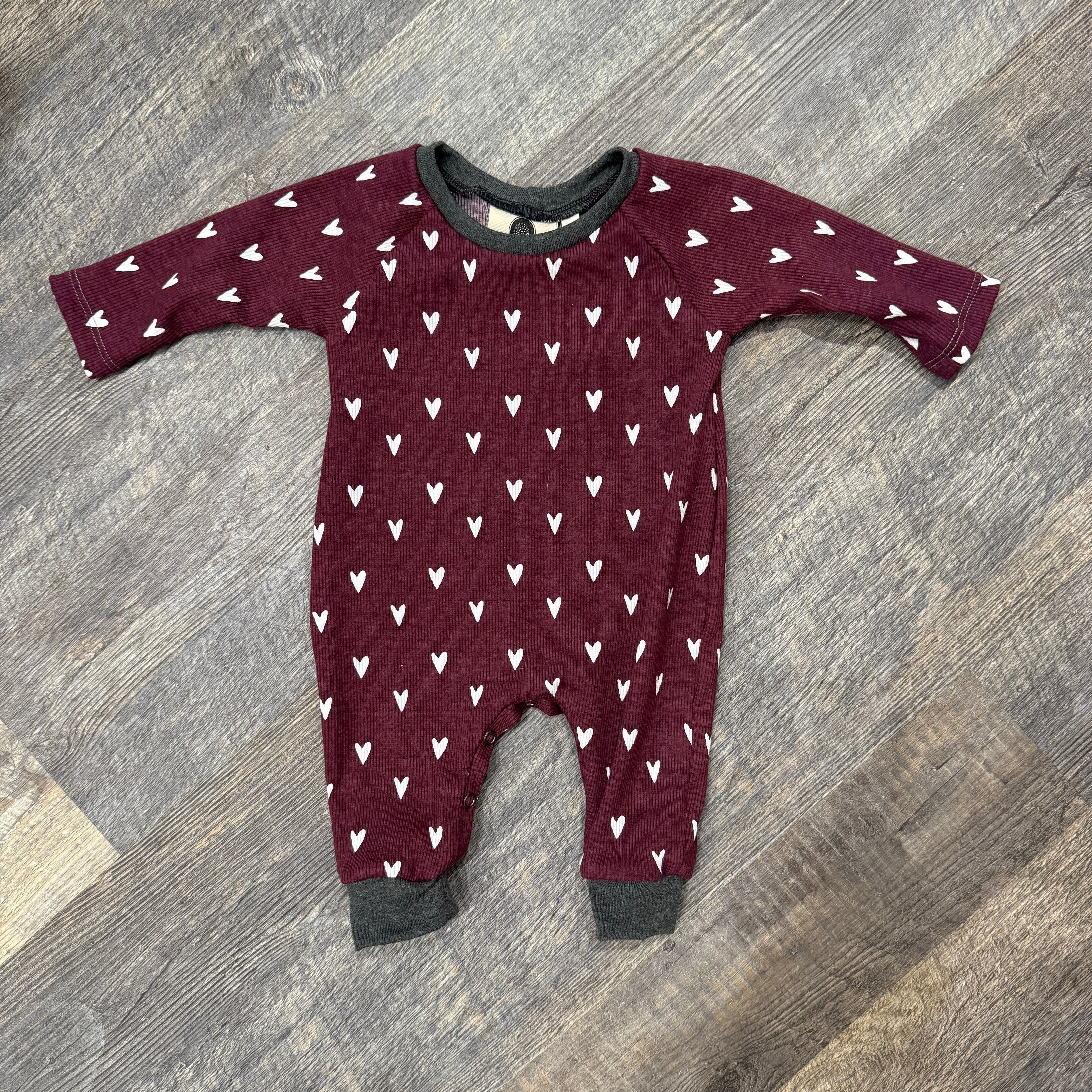 Heart Print Romper