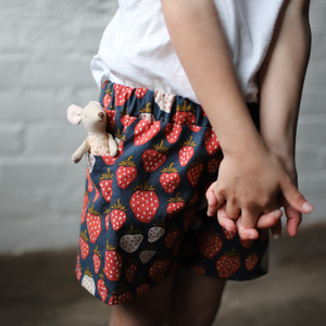 Pocket Shorts - Strawberry Print