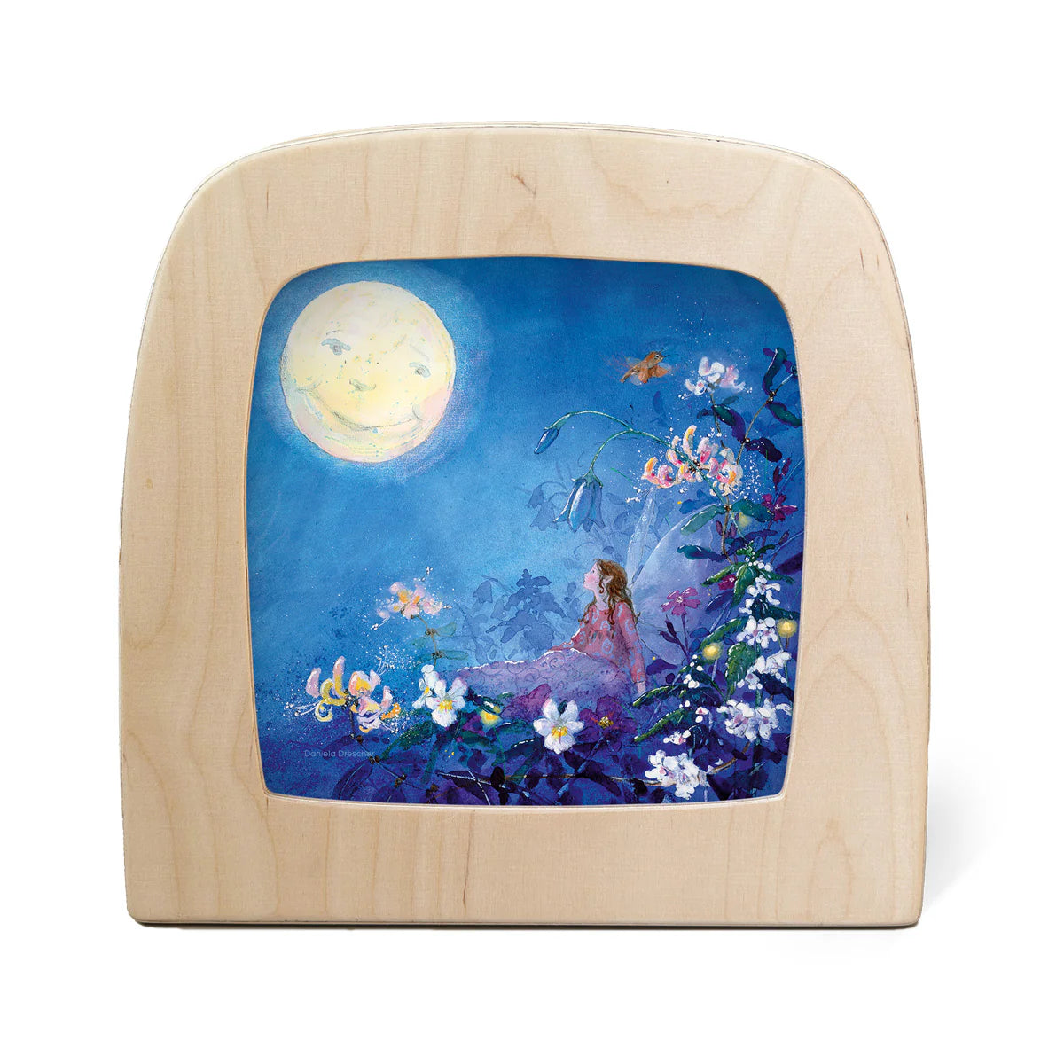Daniela Drescher Silhouette - Little Fairy Can't Sleep Moon - Toverlux lamp/frame artwork
