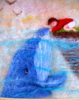 Het Wol Feetje silhouette - Whale Friend - Toverlux lamp/frame artwork