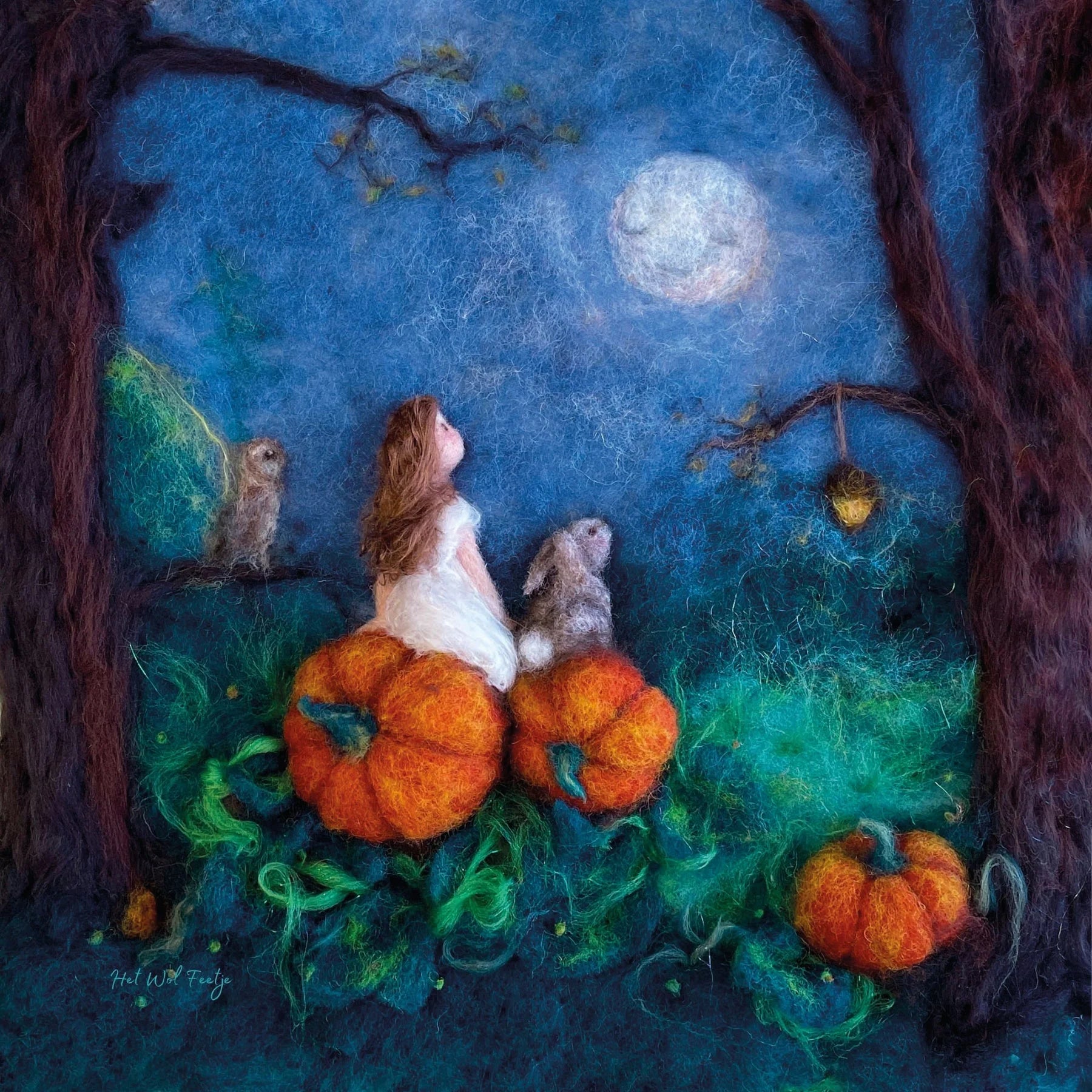 Het Wol Feetje silhouette - Mother Moon - Toverlux lamp artwork