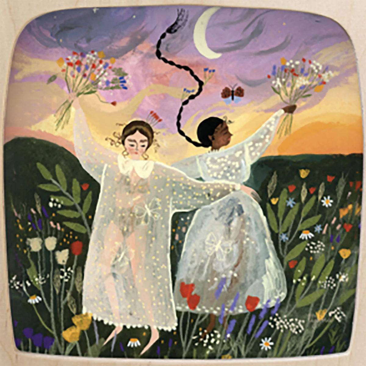 Tijana Draws silhouette - Wild Flowers  - Toverlux lamp/frame artwork