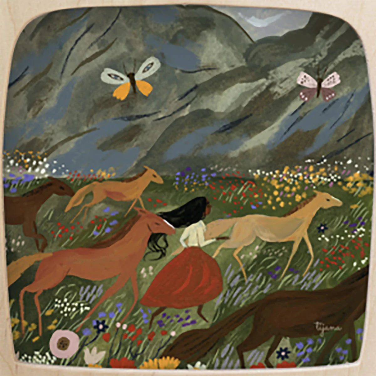 Tijana Draws silhouette - Wild Spring  - Toverlux lamp/frame artwork