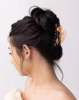 California Poppy Wildflower Hair Claw in Clear Acetate