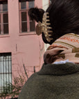 Scarf With Heart Print " Coeur Sauvage" Pink