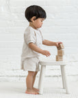Organic Baby & Kids Ali Waffle Tee - Heather Oat