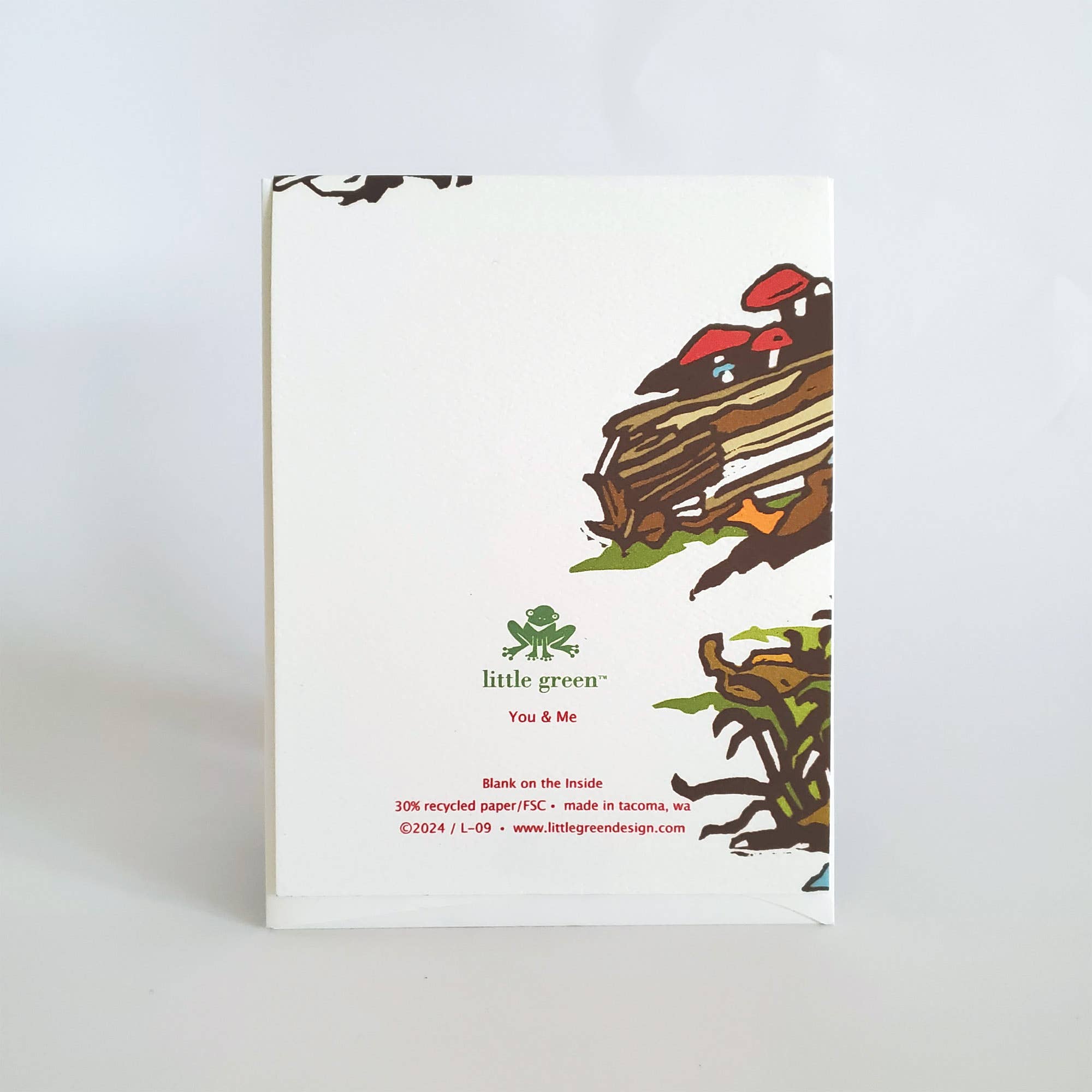 You & Me Mushroom Valentines Love Greeting Card