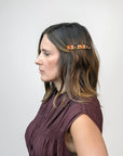 Escargot Snail Neutral Pattern Acetate Alligator Hair Clip