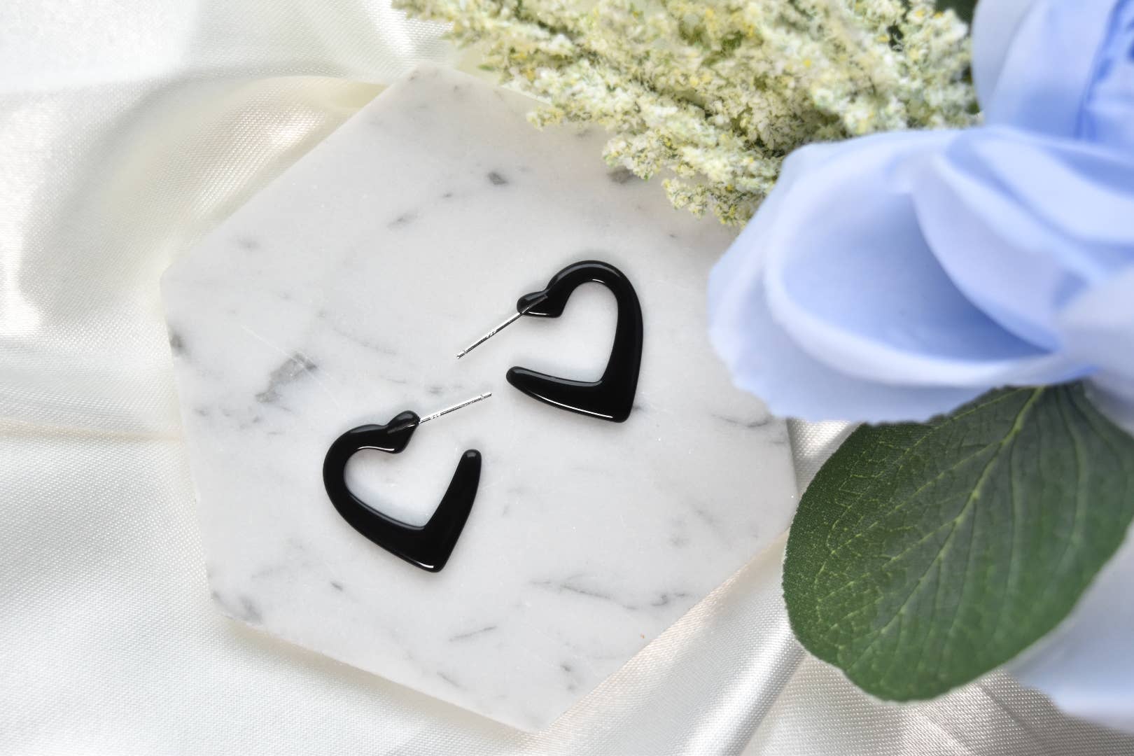 Heart Hoop Earing Collection Eco-Friendly Colorful Acetate