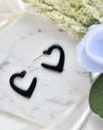 Heart Hoop Earing Collection Eco-Friendly Colorful Acetate