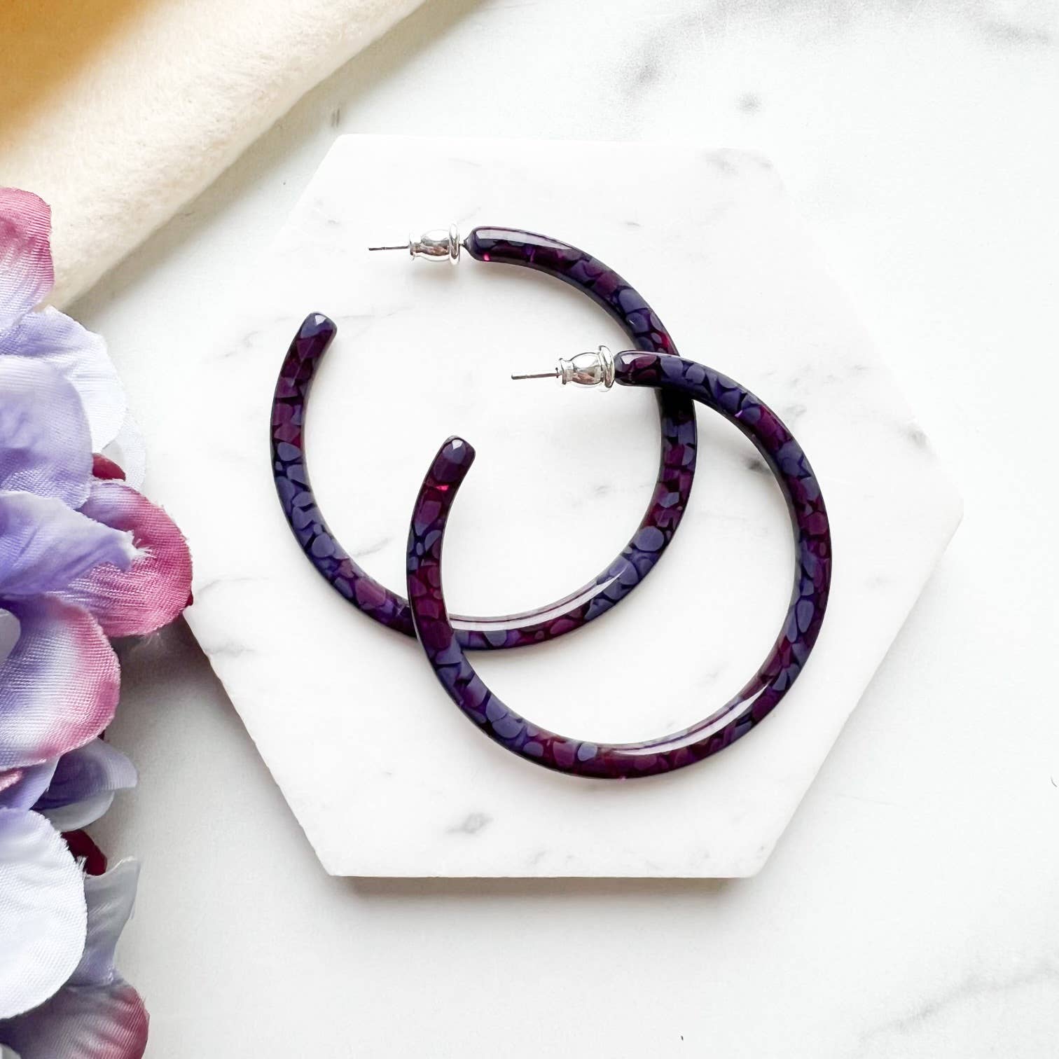 50mm Thin Hoop Earrings.