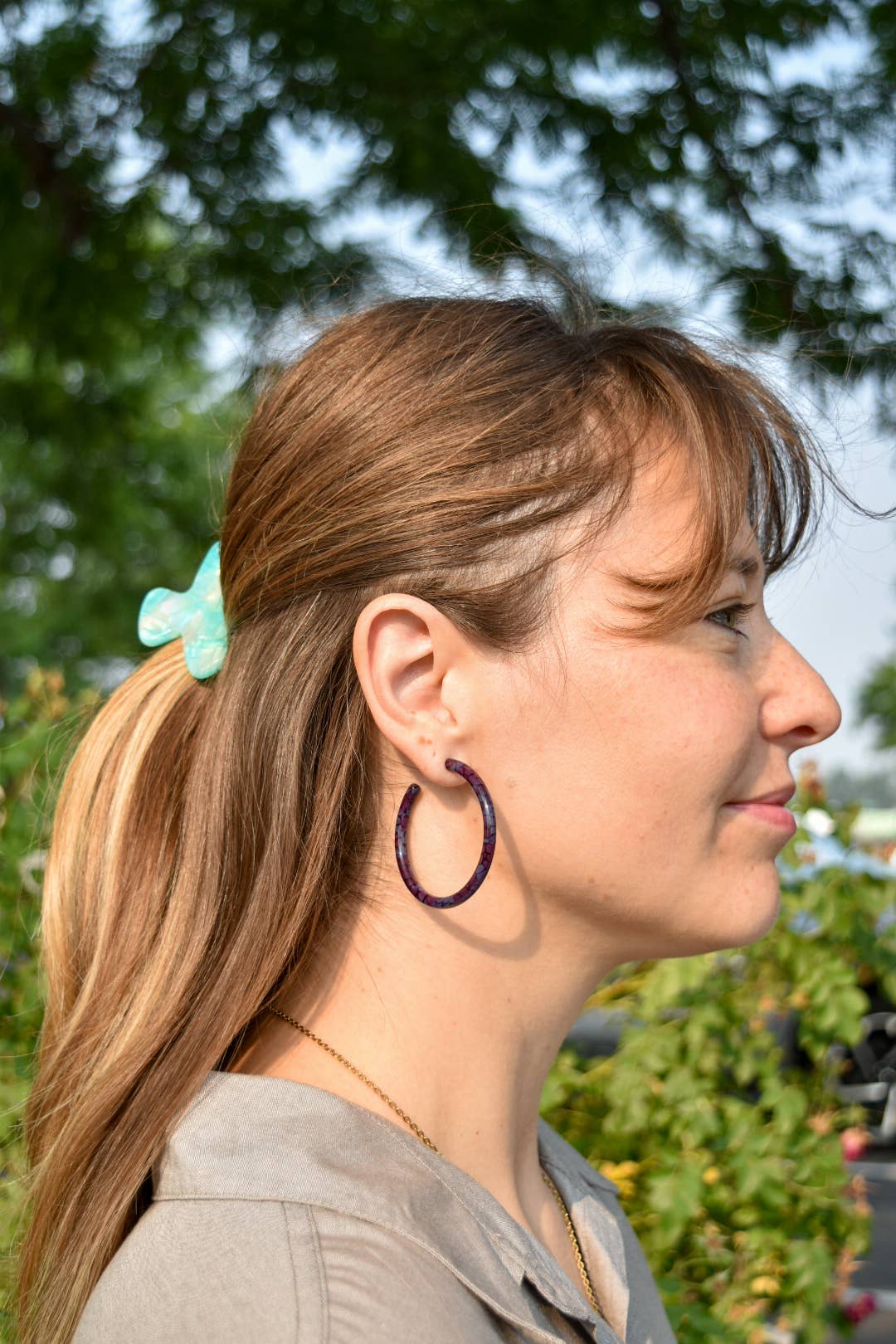 50mm Thin Hoop Earrings.